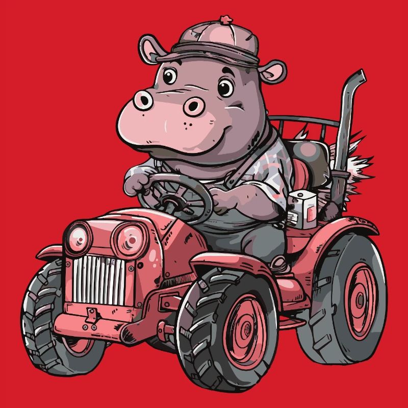 Nilpferd Traktor Farmer