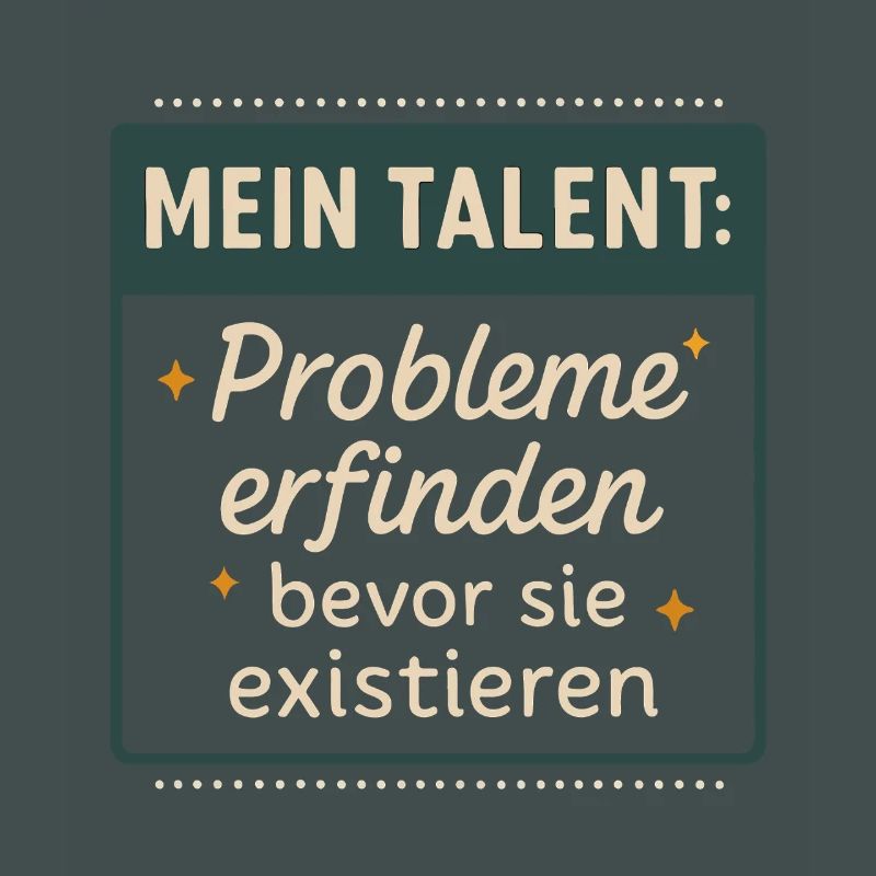Talent! Inventing problems before they exist