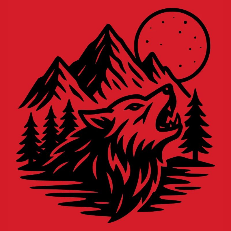 Vollmond Wolf