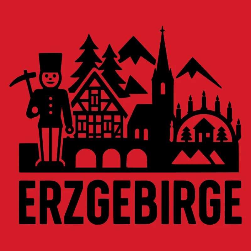 Erzgebirge typisch Silhouette