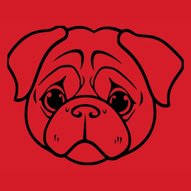 Mops Hunde T-shirt Geschenkidee