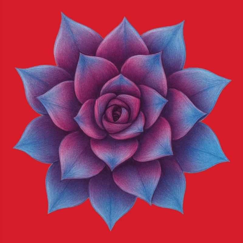 Azurviolette Rosettenblüte