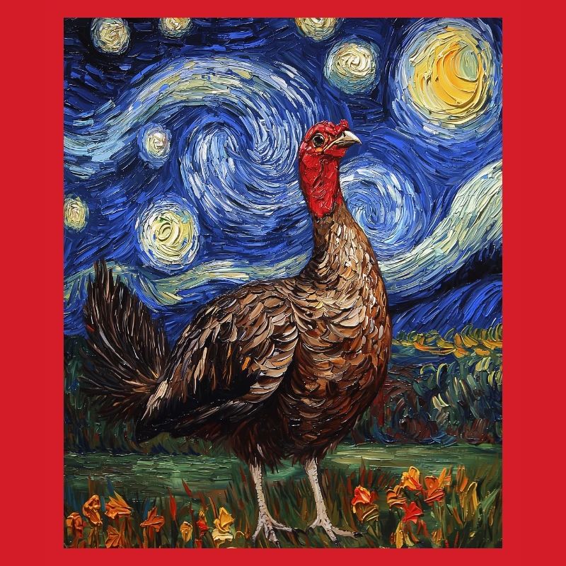 Truthahn Vogel Van Gogh Style