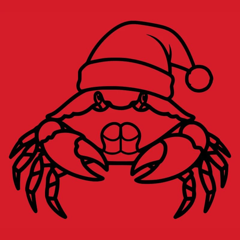 Weihnachtskrabbe Cartoon Illustration