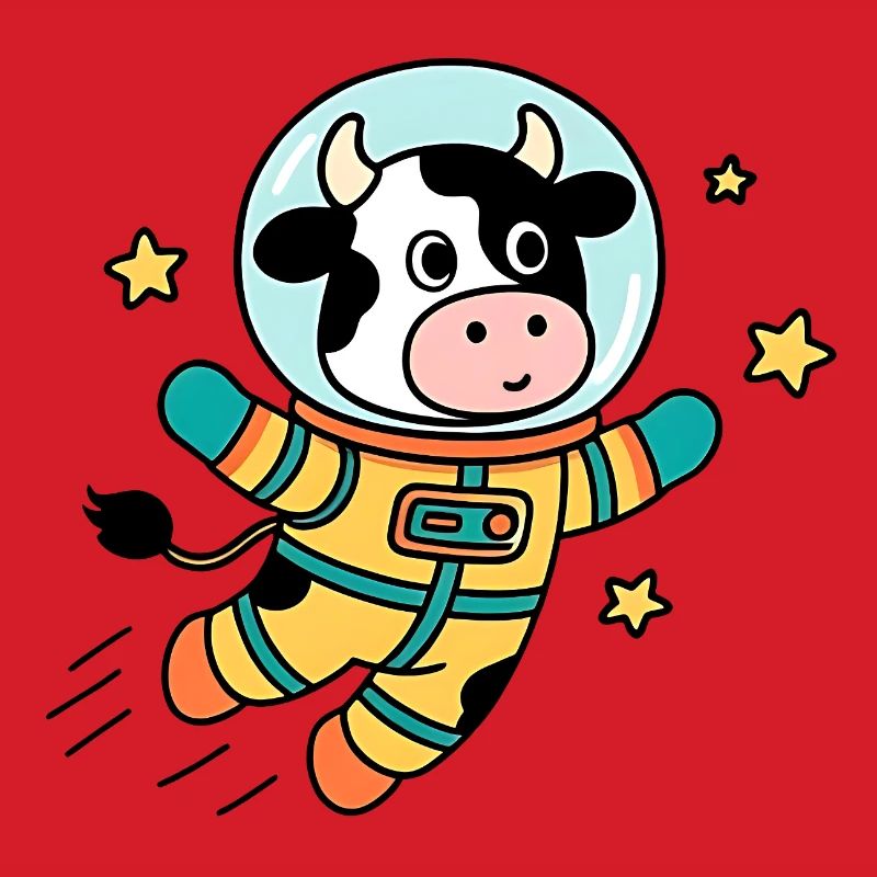 Vache Astronaute dans l'espace
