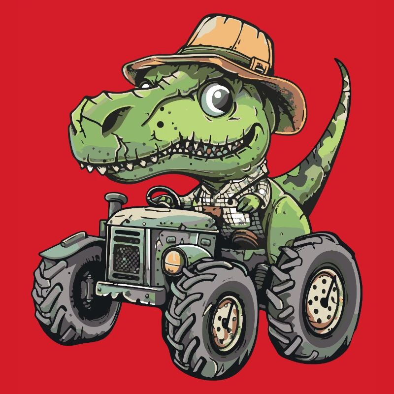 Dinosaurier T-Rex Traktor Farmer