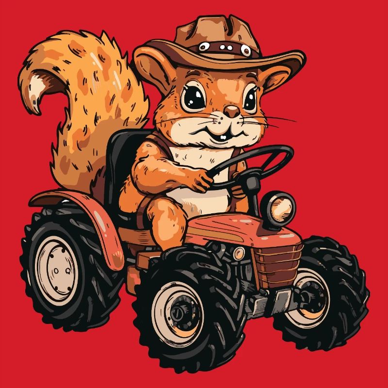 Squirrel Tractor Farmer