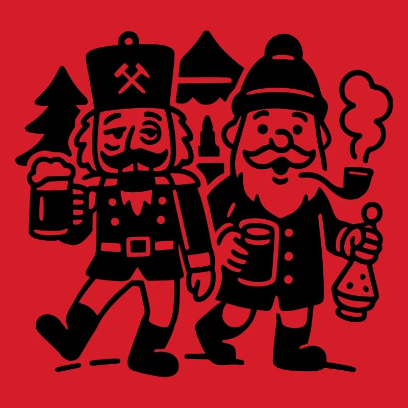Mulled Wine Drinking Team Santa Claus Nutcracker