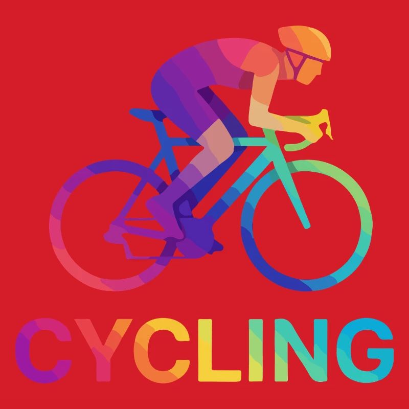 Lebendiges Regenbogen-Radfahrerdesign