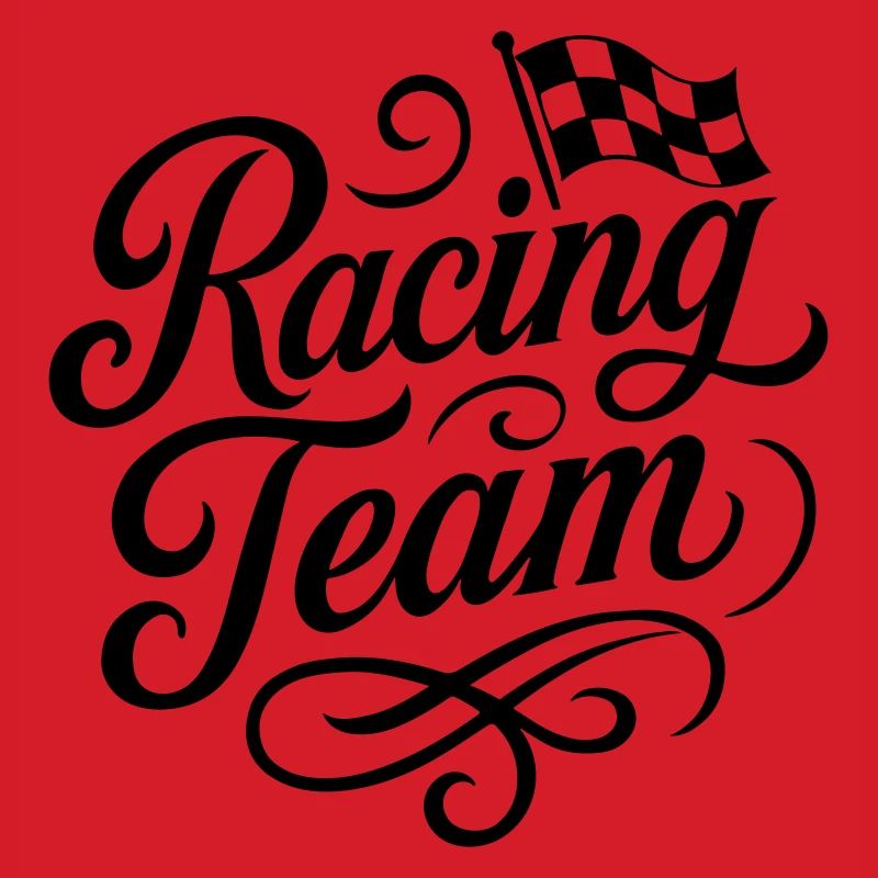 Drapeau de course de l’équipe de course