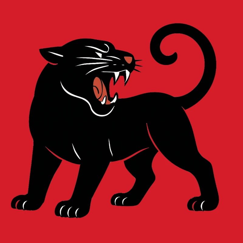 Schwarzer Panther Brüllt