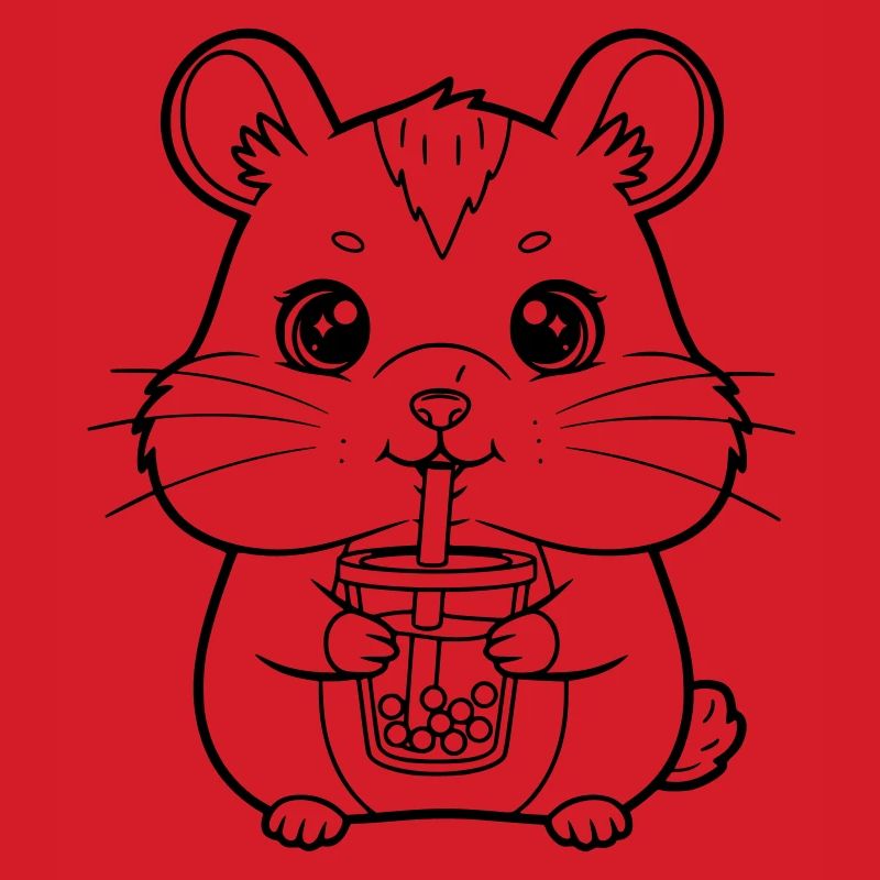 Hamster with mug