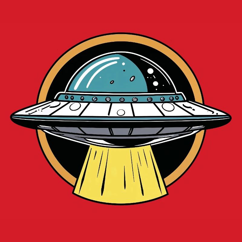 UFO Light Beam Cartoon