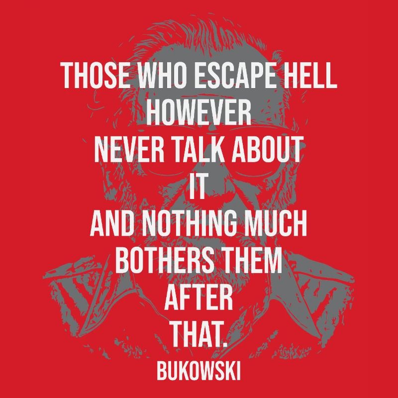 Grritty Bukowski Porträt-Tee