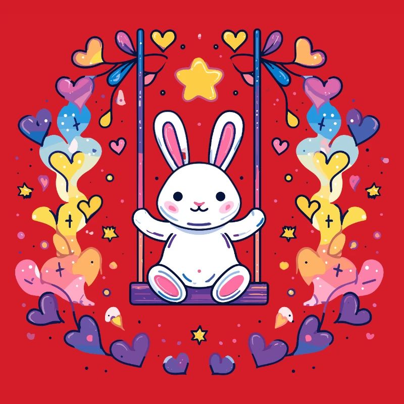 Fröhliches Bunny-Schaukel-Design