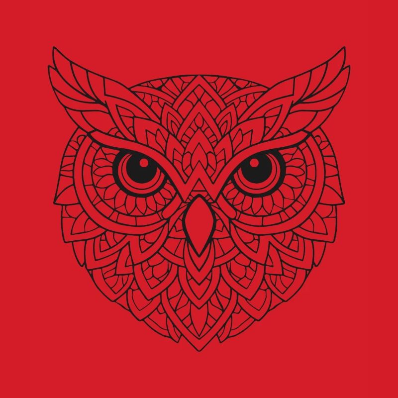 Mandala Eulen Ornament