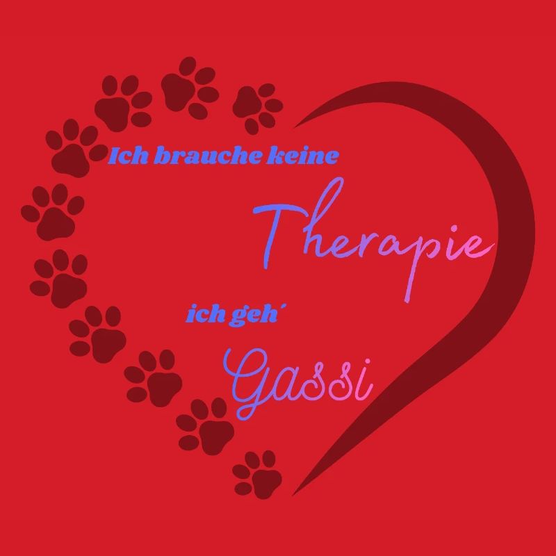 Gassi statt Therapie Herzdesign