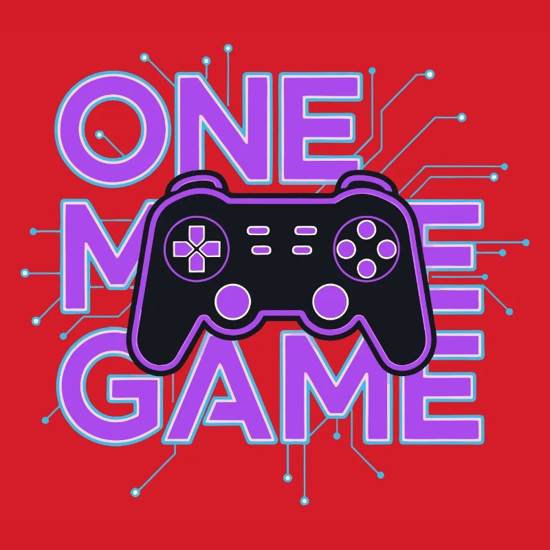 Ein Spielcontroller-Neon-Schaltkreis