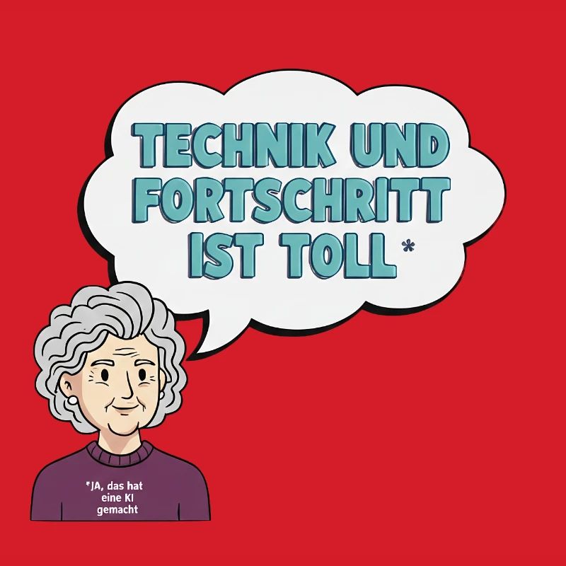Technikliebe mit Oma Comic