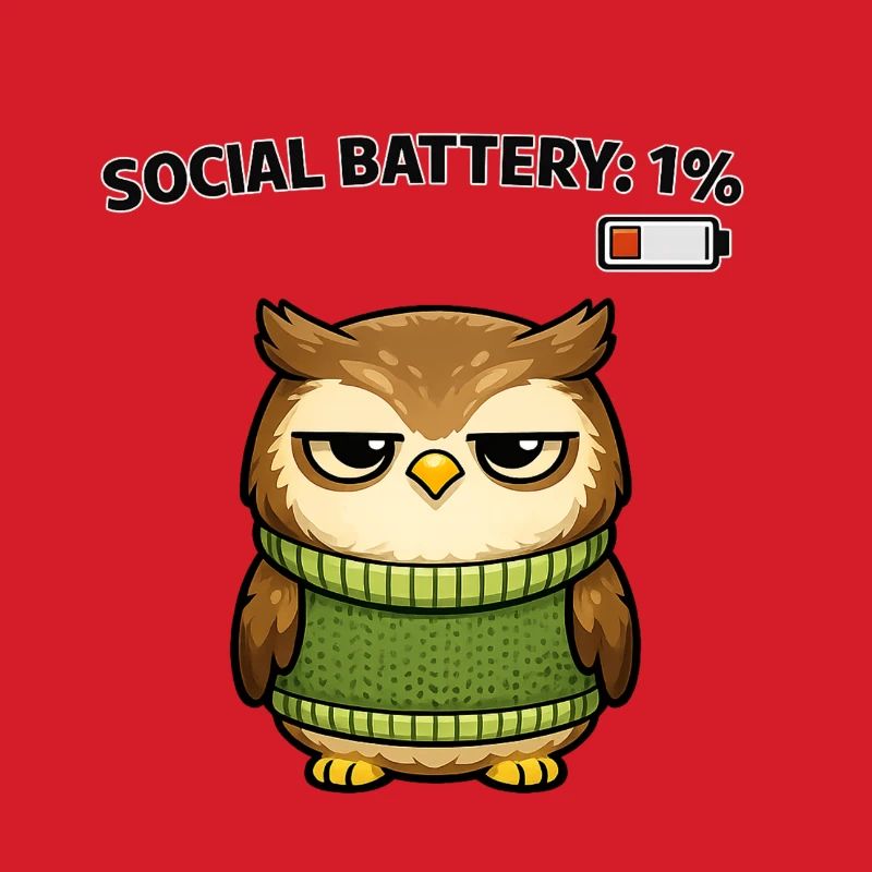 Eulenpullover 1% Akku Humor