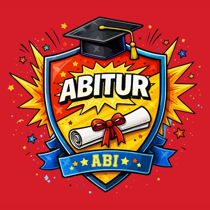 Abitur Abschluss Comic Schild