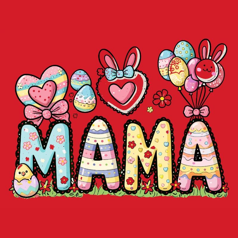 Pastel Easter Mom Design