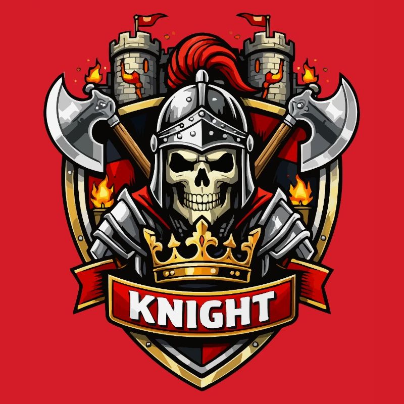 Kreuzritter Schädel Emblem