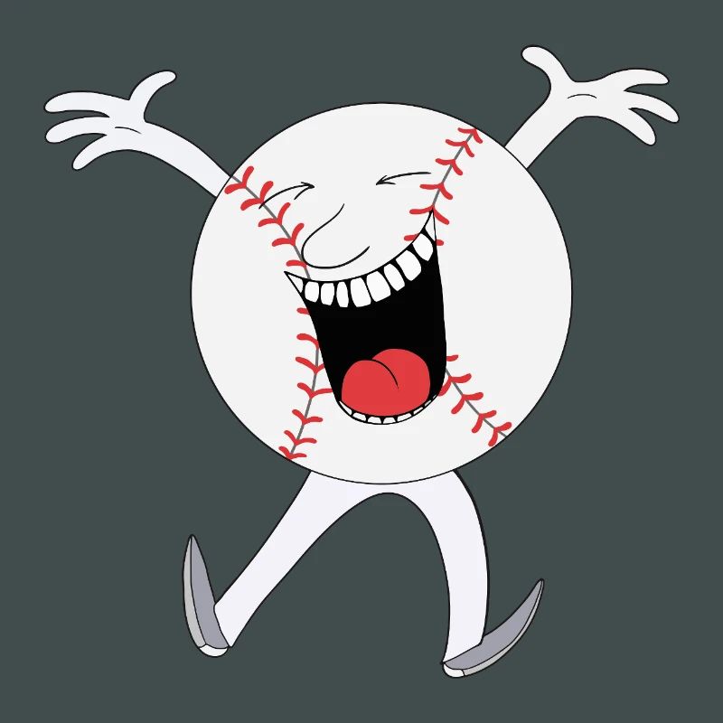 Lachendes Baseball-Maskottchen