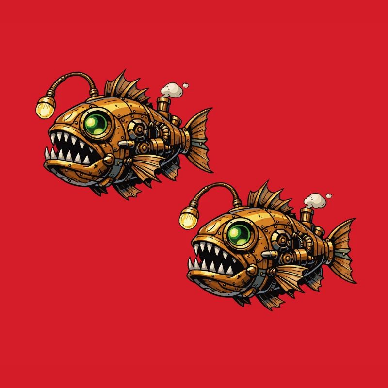 Steampunk Deep Sea Piranhas