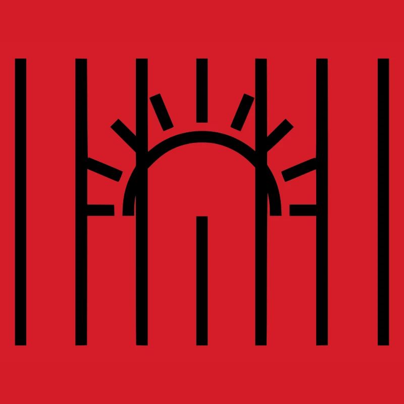 Sonne hinter Gitter Gefängnis