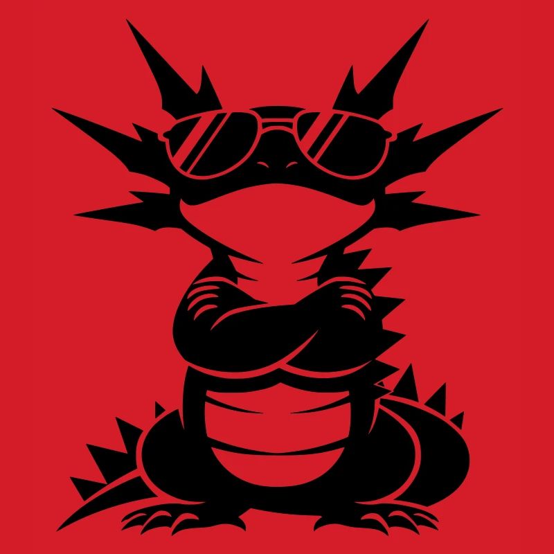 Cool Axolotl with Sunglasses