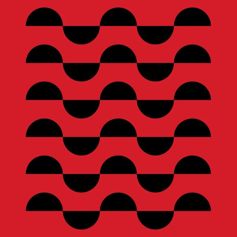geometric wavy circles pattern design