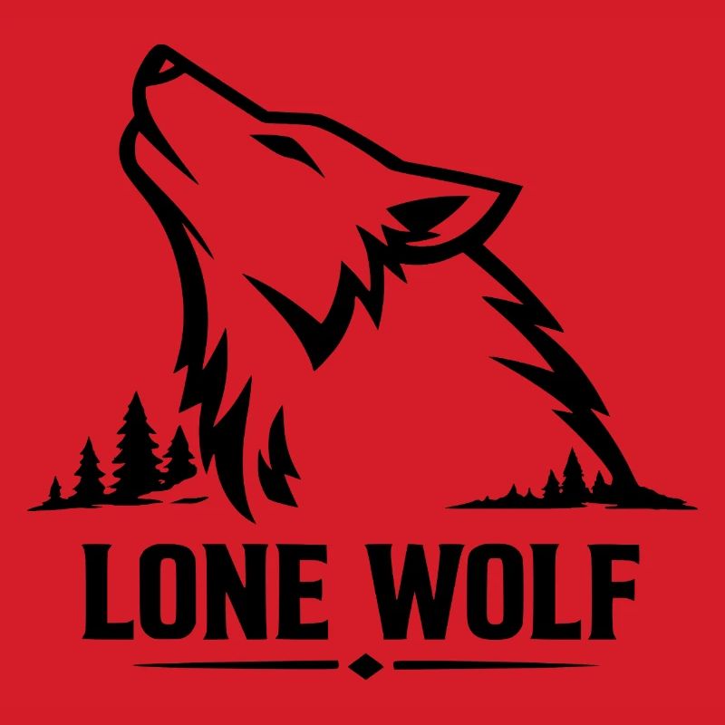 Lone Wolf Howling Wolf Wolf Head Design