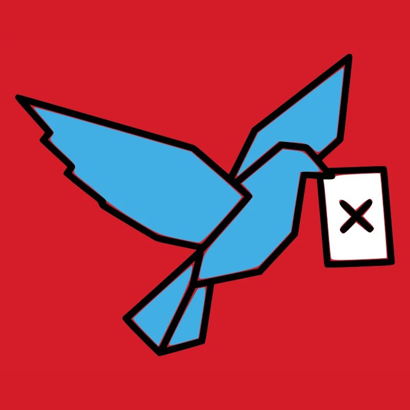 Brieftaube Wahlzettel Vogel Bunt