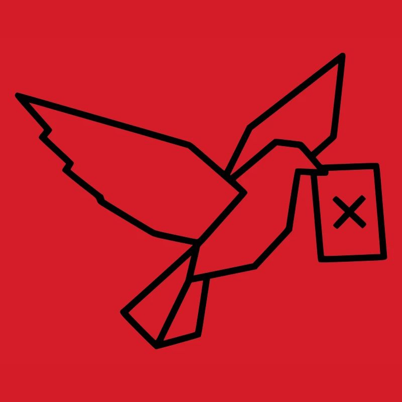 Brieftaube Wahlzettel Outline