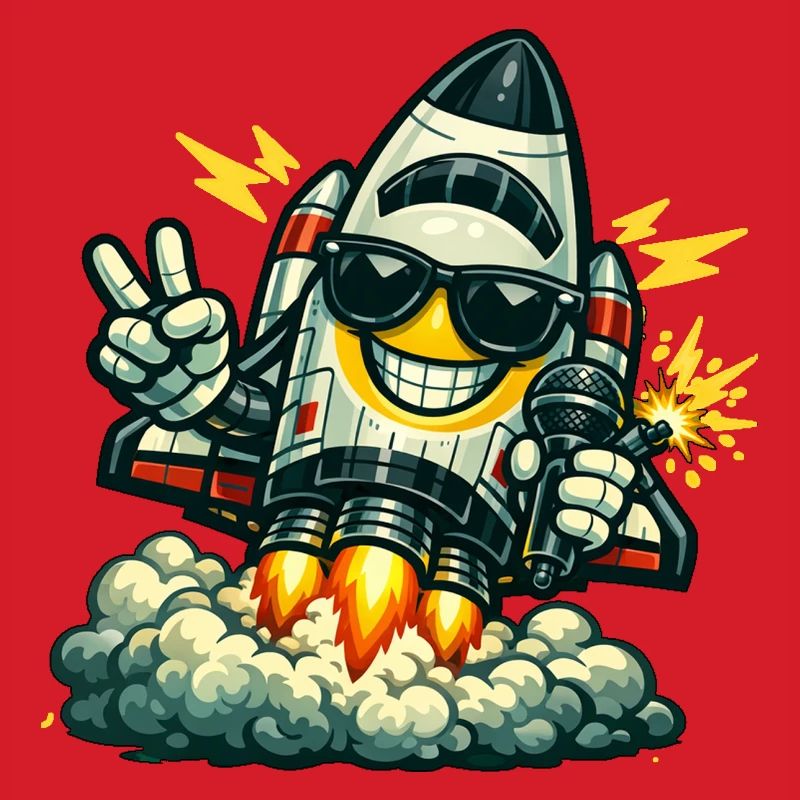 Space Rocket Duck mit Mikrofon