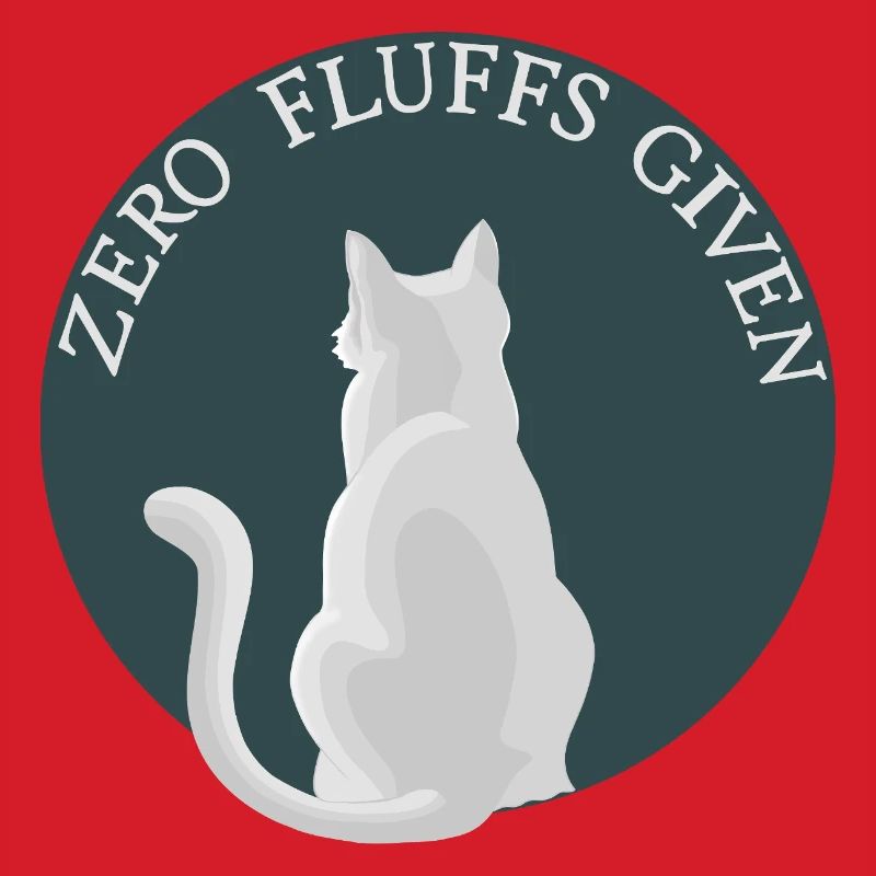 Zero Fluffs Given – Katze von hinten mit Attitüde