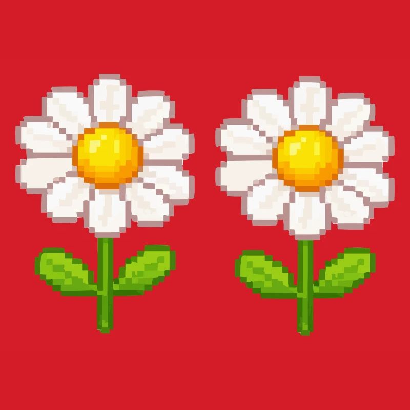 Pixel Daisy Doppelblüten