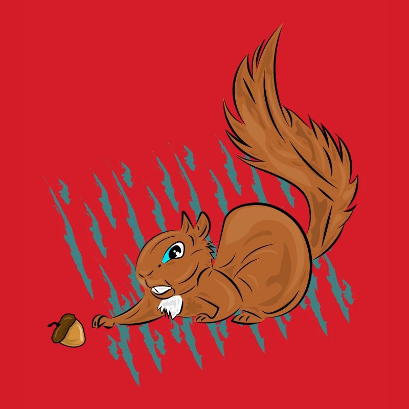 Eichhörnchen- und Haselnussstreifen