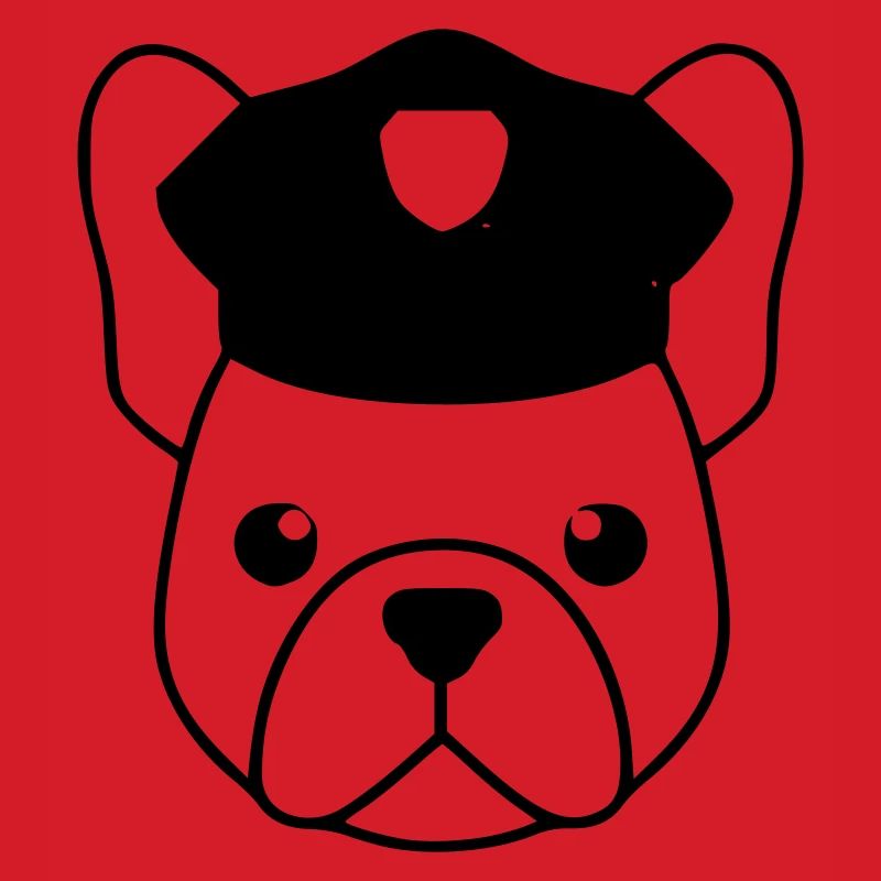 Frenchie cop cop head