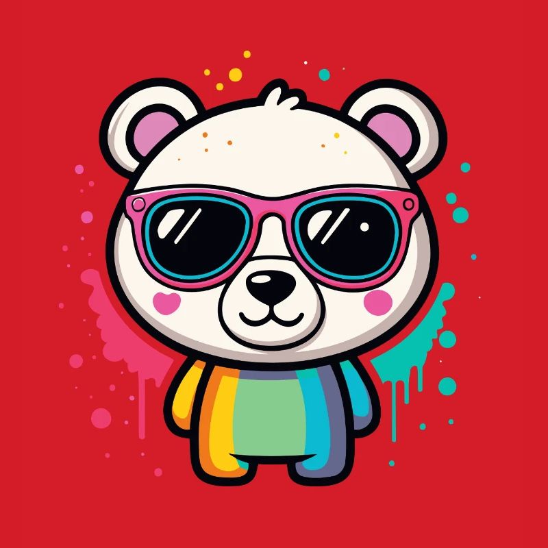 Regenbogenpanda-Brille