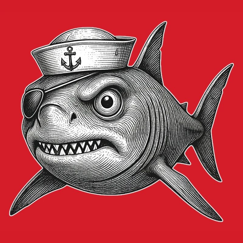 The grumpy Captain Shark