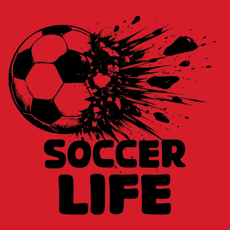 Exploding Football Black Design