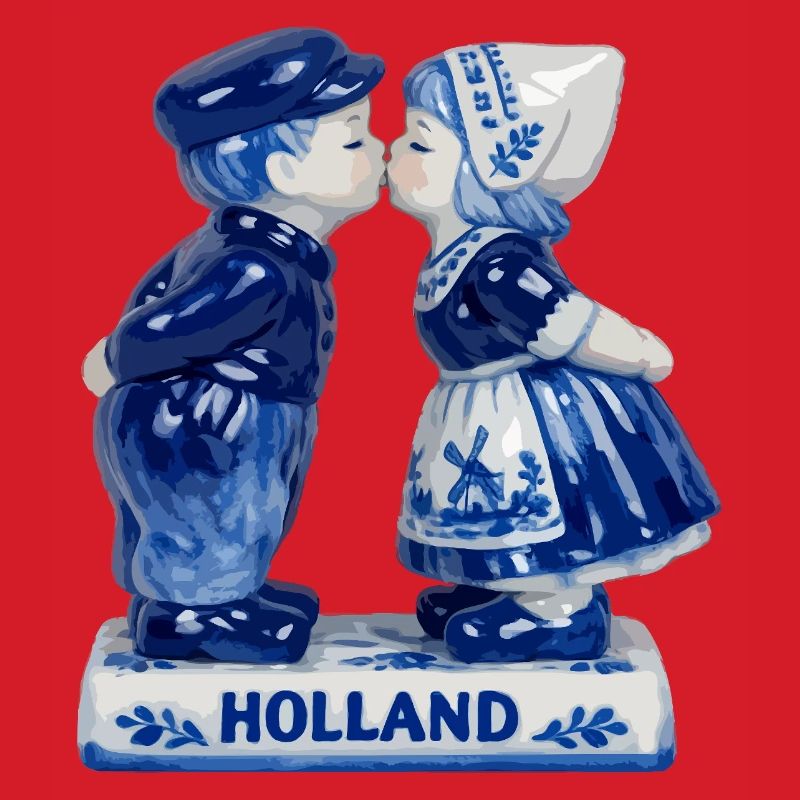 Delft Blue Küsspaar
