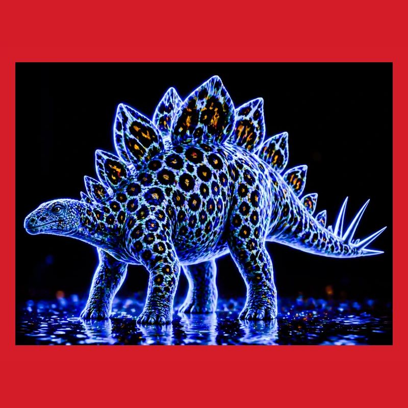 Neon Stegosaurus Light Show