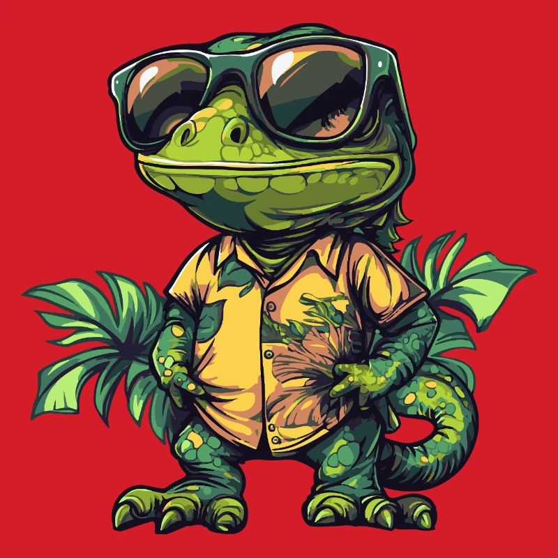 Chameleon Comic Urlaub