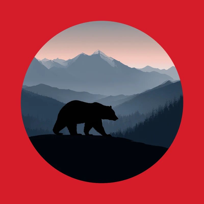 bear, bear logo, landscape