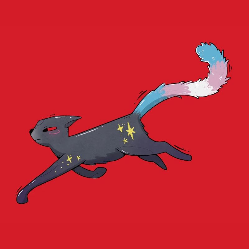Fierté trans de chat mignon