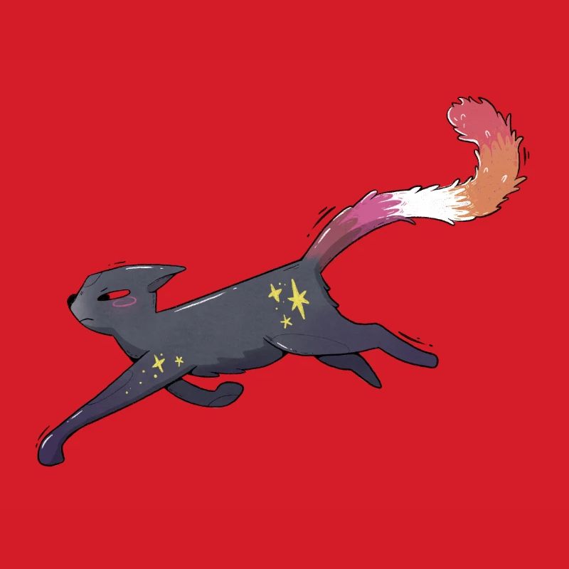 Cute cat lesbian pride