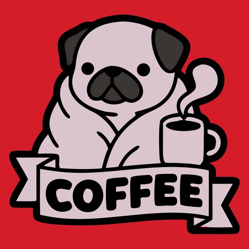 Mops Kaffee Morgenmuffel Banner